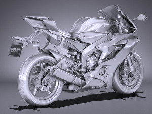 Yamaha YZF R6 2018 3D Model