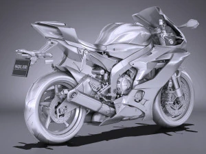 Yamaha YZF R6 2018 3D Model