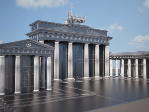 Brandemburg Berlin Gate Model 3D