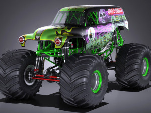 Grave Digger Monster Truck 3D-Modell