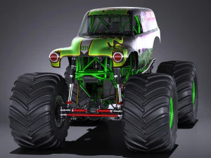 Grave Digger Monster Truck 3D Model