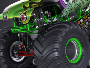 Grave Digger Monster Truck 3D 模型