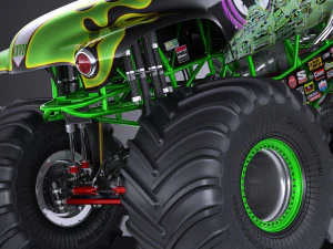 Grave Digger Monster Truck 3D Model