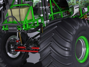Grave Digger Monster Truck 3D 模型
