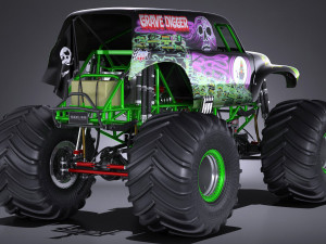 Grave Digger Monster Truck 3D 模型