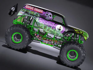 Grave Digger Monster Truck 3D Model