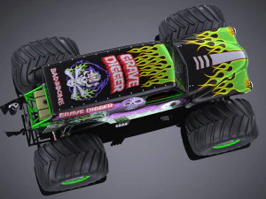 Grave Digger Monster Truck 3D Model
