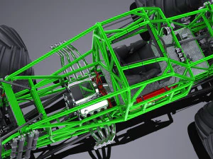 Grave Digger Monster Truck 3D Model