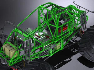 Grave Digger Monster Truck 3D Model