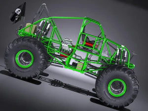 Grave Digger Monster Truck 3D Model