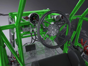 Grave Digger Monster Truck 3D Model