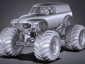 Grave Digger Monster Truck 3D 模型