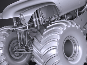 Grave Digger Monster Truck 3D 模型