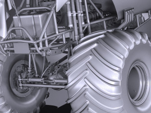 Grave Digger Monster Truck 3D 模型