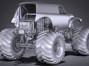 Grave Digger Monster Truck 3D 模型