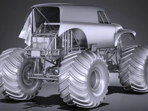 Grave Digger Monster Truck 3D Model