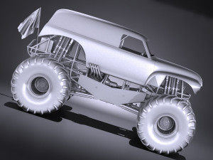 Grave Digger Monster Truck 3D 模型
