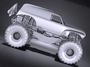 Grave Digger Monster Truck 3D Model