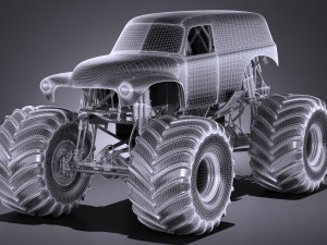 Grave Digger Monster Truck 3D 模型