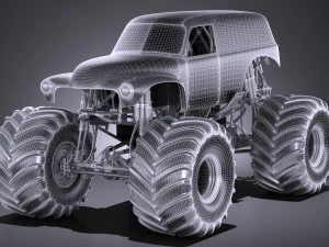 Grave Digger Monster Truck 3D Model