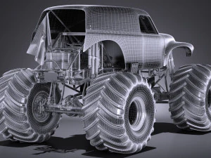 Grave Digger Monster Truck 3D Model