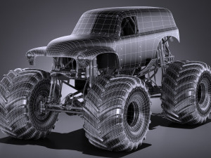 Grave Digger Monster Truck 3D 模型