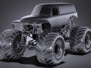 Grave Digger Monster Truck 3D Model