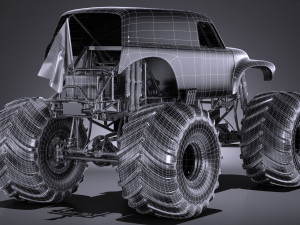 Grave Digger Monster Truck 3D 模型