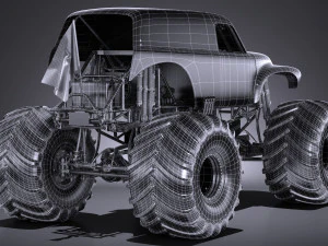 Grave Digger Monster Truck 3D Model