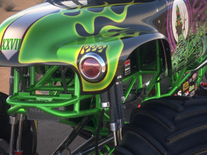 Grave Digger Monster Truck Desert Model 3D