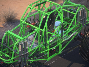 Grave Digger Monster Truck Desert Model 3D