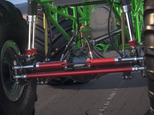 Grave Digger Monster Truck Desert Model 3D