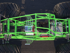 Grave Digger Monster Truck Desert Model 3D