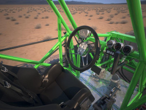 Grave Digger Monster Truck Desert Model 3D