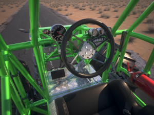 Grave Digger Monster Truck Desert Model 3D