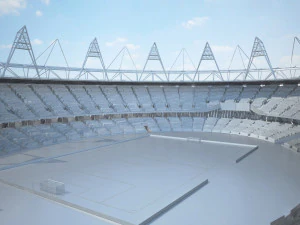 Olympic Stadium London 3D Model