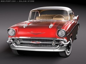 Chevrolet Bel Air 1957 Hardtop Coupe Modello 3D