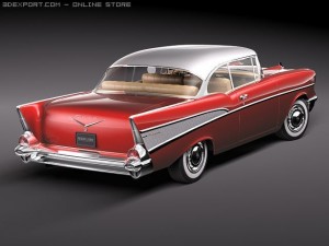 Chevrolet Bel Air 1957 Hardtop Coupe Modello 3D