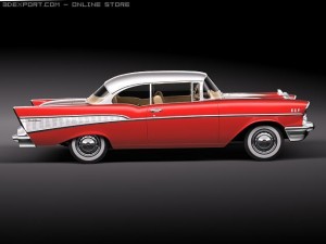 Chevrolet Bel Air 1957 Hardtop Coupe Modello 3D