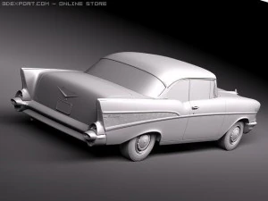 Chevrolet Bel Air 1957 Hardtop Coupe 3D Model