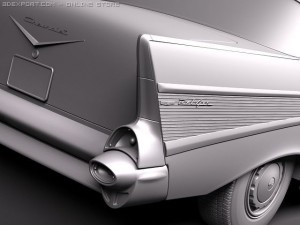Chevrolet Bel Air 1957 Hardtop Coupe Modello 3D