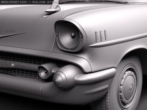 Chevrolet Bel Air 1957 Hardtop Coupe Modello 3D
