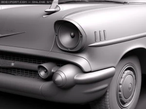 Chevrolet Bel Air 1957 Hardtop Coupe 3D Model