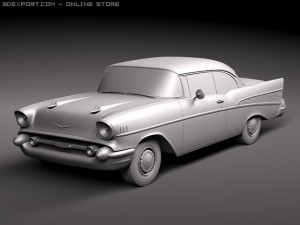 Chevrolet Bel Air 1957 Hardtop Coupe Modello 3D