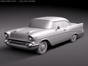 Chevrolet Bel Air 1957 Hardtop Coupe 3D Model