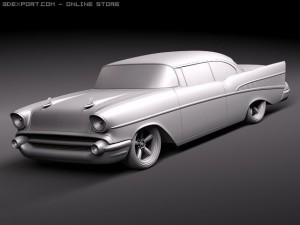 Chevrolet Belair 1957 Custom Lowrider 3D 모델