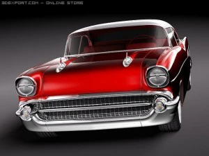 Chevrolet Belair 1957 Custom Lowrider 3D Model
