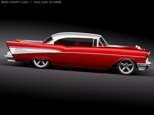 Chevrolet Belair 1957 Custom Lowrider 3D 모델