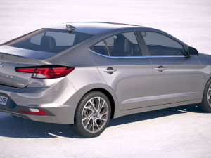 Hyundai Elantra 2019 3D 모델