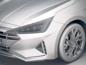 Hyundai Elantra 2019 3D 모델